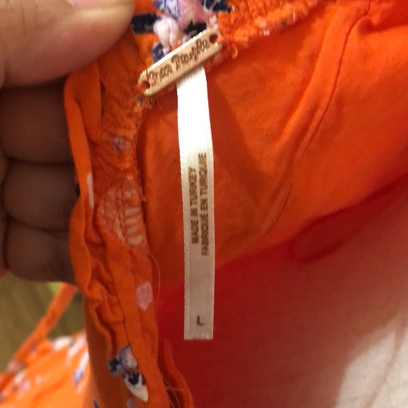Free people orange floral mini dress - Picture 8 of 8